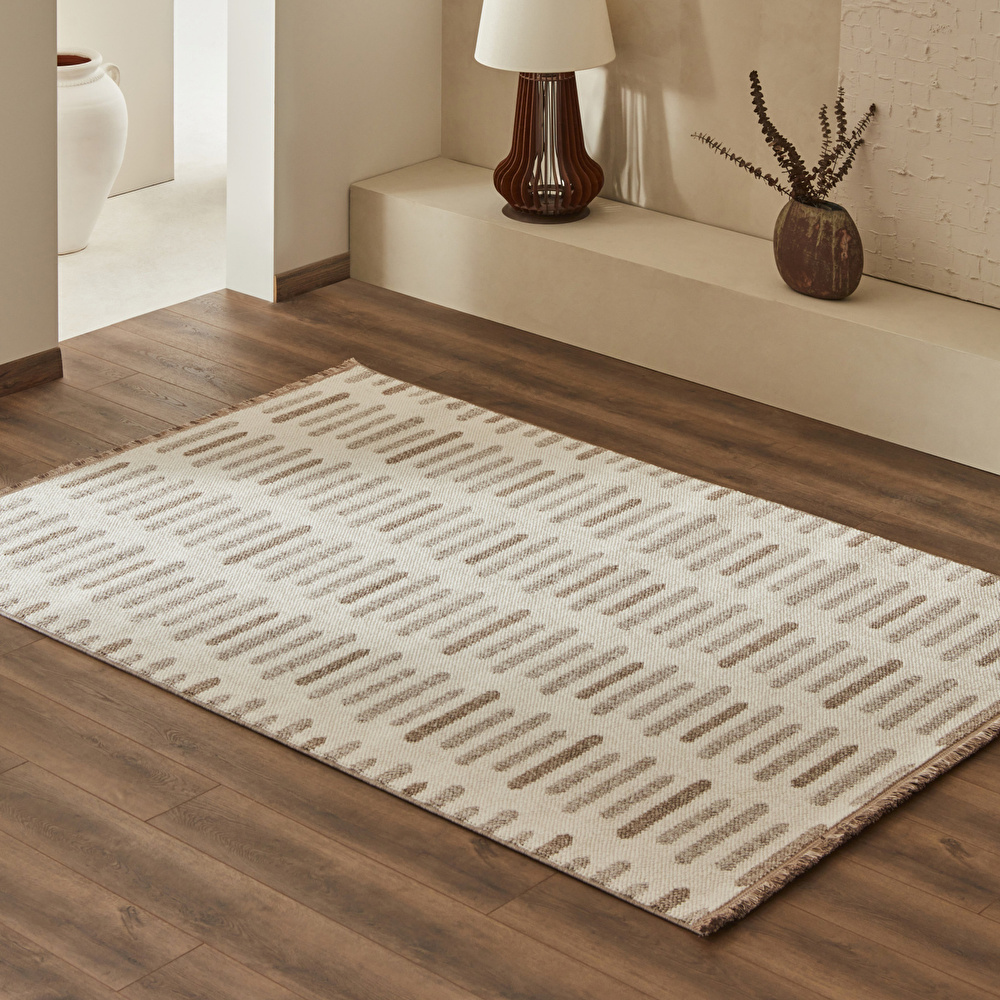 Kaşmir Halı 7/24 İskandinav Elegance Venedik Bej 160x230 cm görseli 1