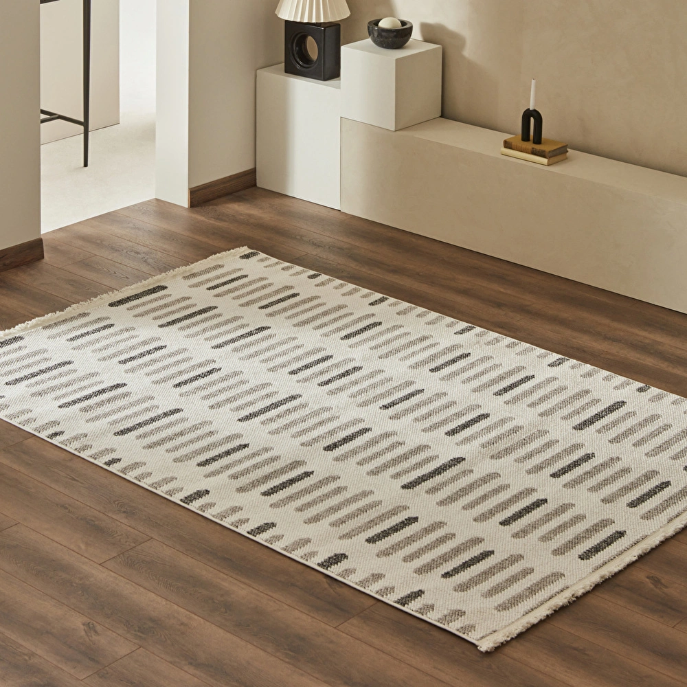 Kaşmir Halı 7/24 İskandinav Elegance Venedik Gri 160x230 cm görseli 1