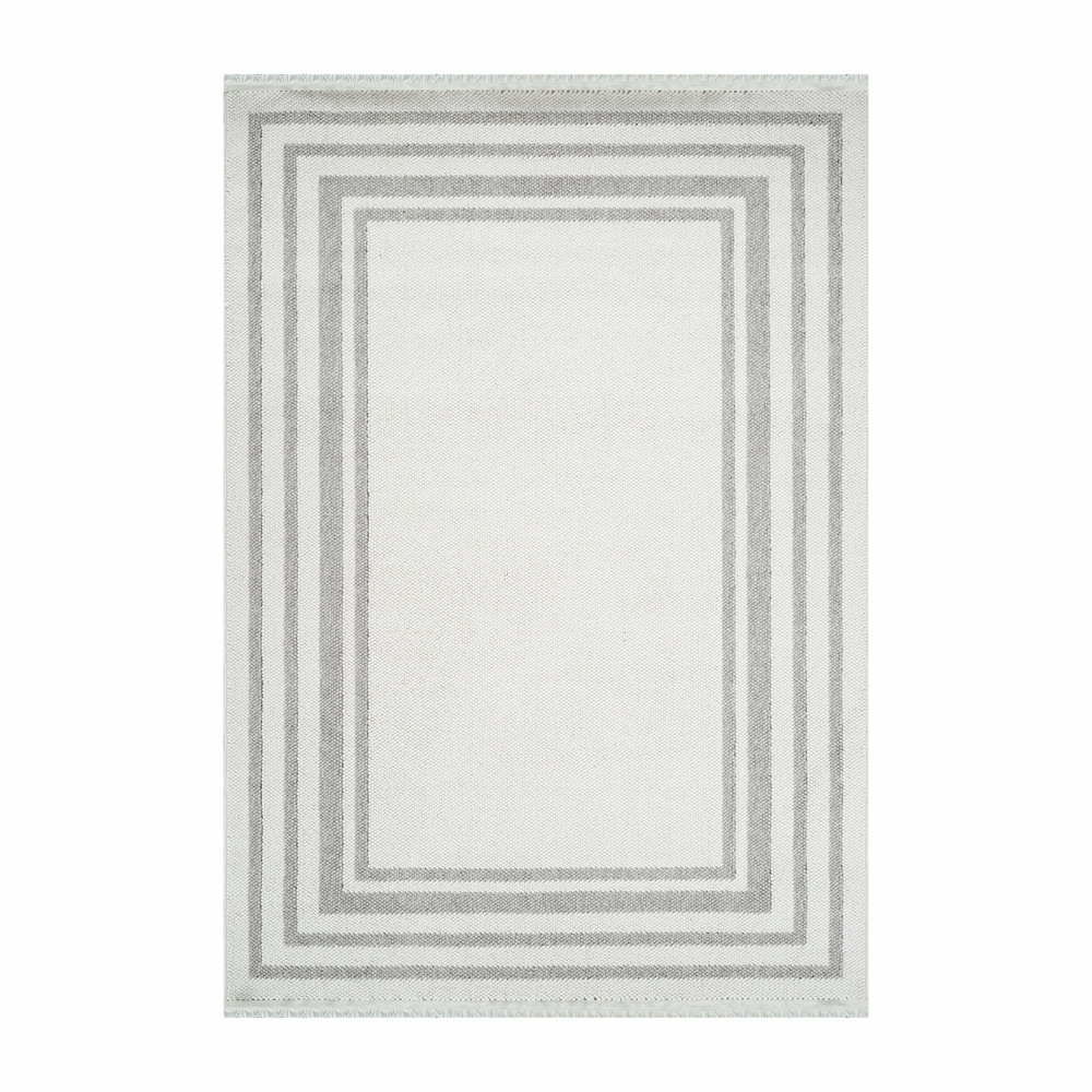 Kaşmir Halı 7/24 İskandinav Elegance Cenova Gri 80x150 cm görseli 2