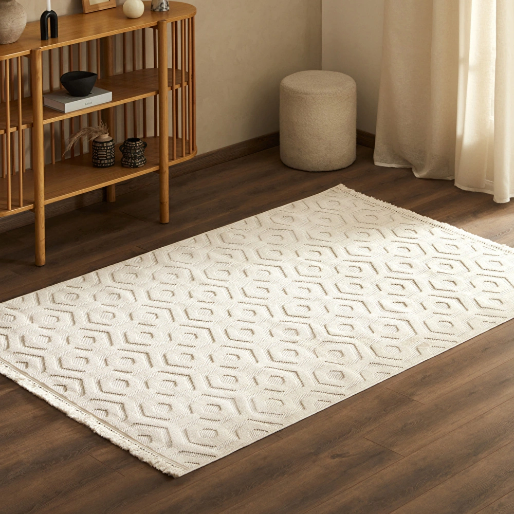 Kaşmir Halı 7/24 İskandinav Elegance Alva 100x200 cm görseli 1
