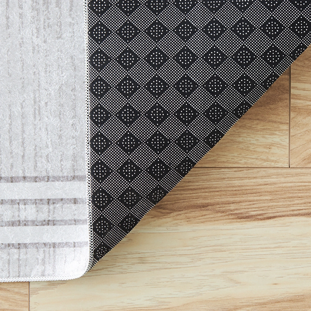 Sare By Kaşmir Halı Bordure Beige Yıkanabilir Kaymaz Taban 80x300 cm görseli 4