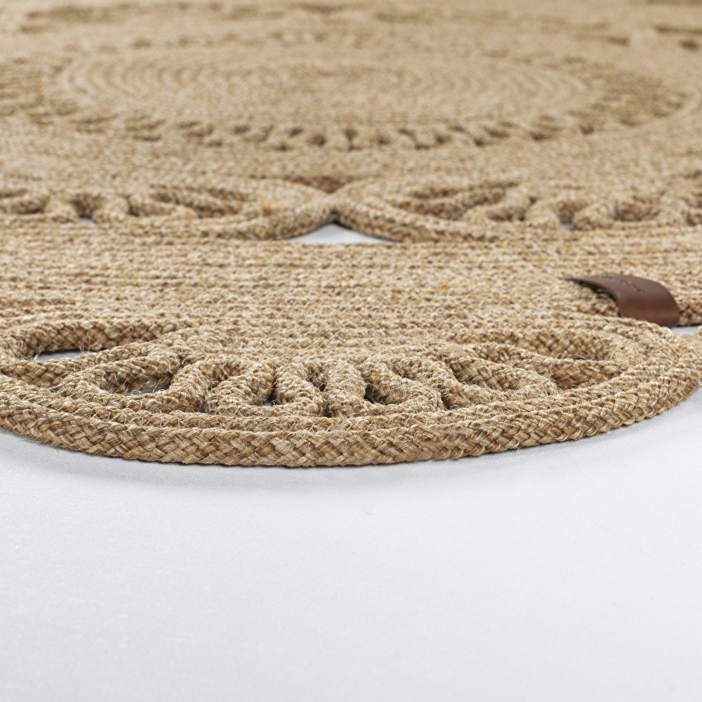Kaşmir Halı 7/24 Kilim Jüt Nirvana 120x120 cm görseli 2