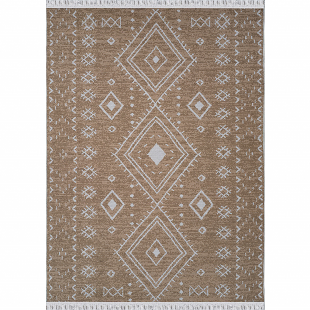 Kaşmir Halı 7/24 Kilim Jüt Hatka Beige 100x200 cm görseli 2
