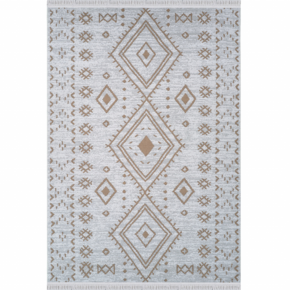 Kaşmir Halı 7/24 Kilim Jüt Hatka Beige 100x200 cm görseli 3