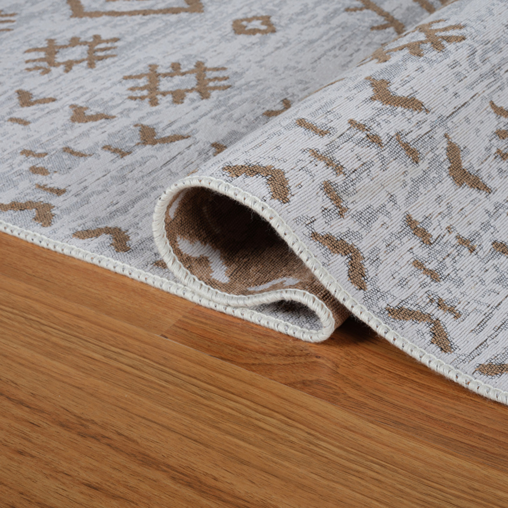 Kaşmir Halı 7/24 Kilim Jüt Hatka Beige 100x200 cm görseli 6