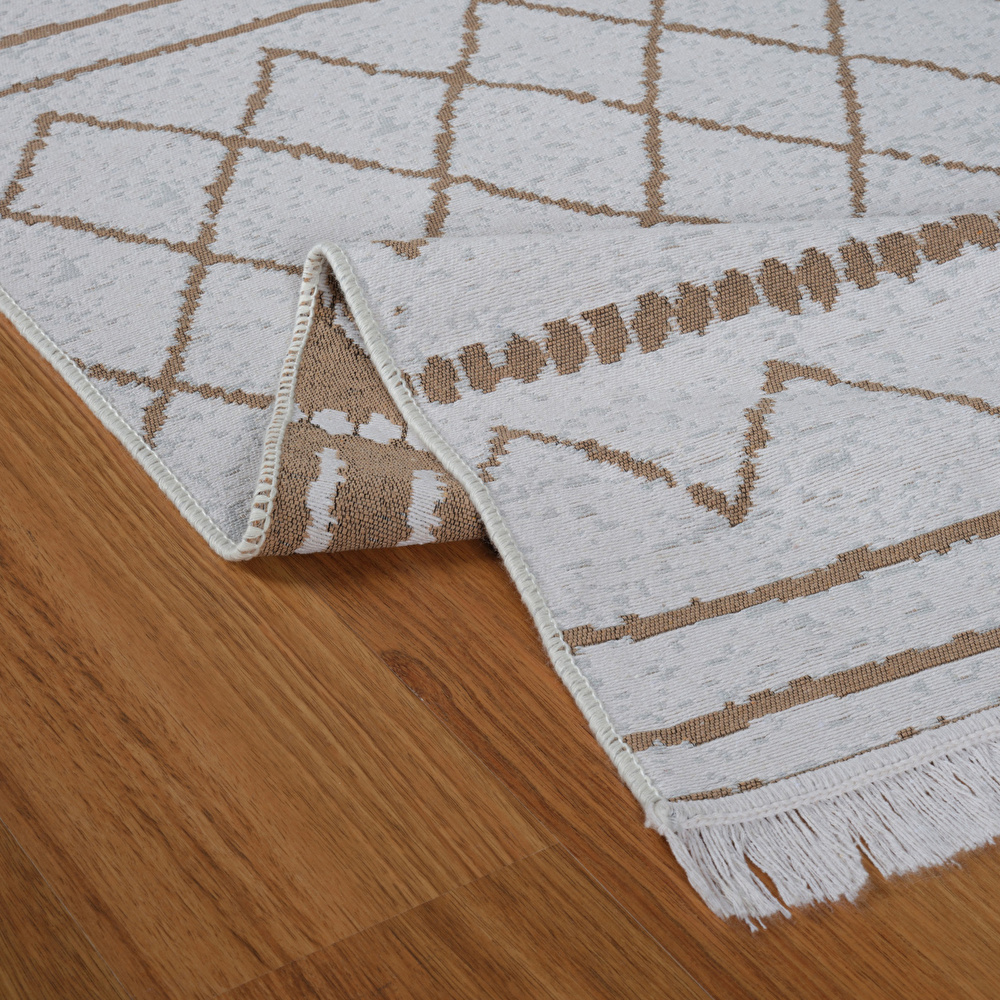 Kaşmir Halı 7/24 Kilim Jüt Alter Beige 80x300 cm görseli 5