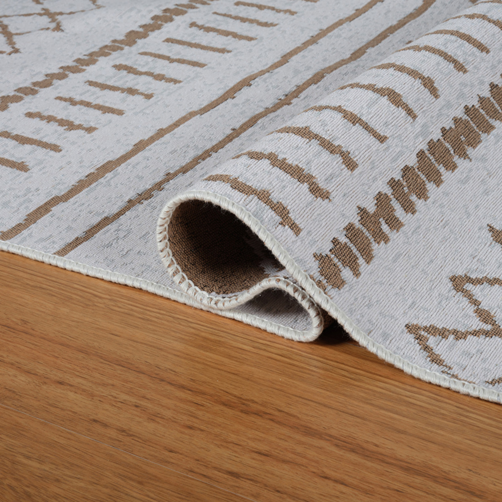 Kaşmir Halı 7/24 Kilim Jüt Alter Beige 80x300 cm görseli 6