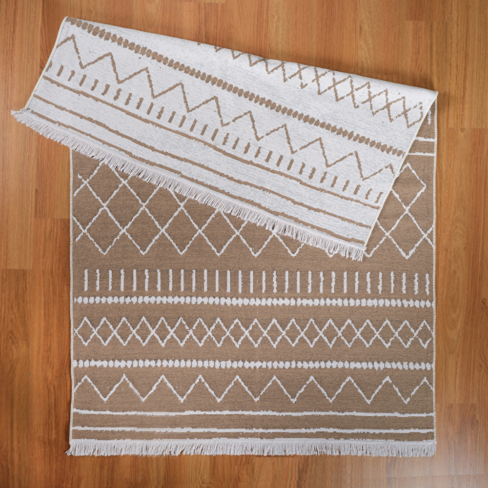Kaşmir Halı 7/24 Kilim Jüt Alter Beige 100x200 cm görseli 4