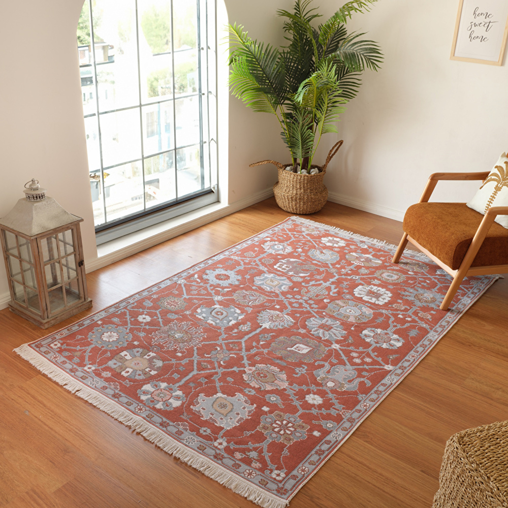 Kaşmir Halı 7/24 Kilim Jüt Alaya 100x200 cm görseli 1