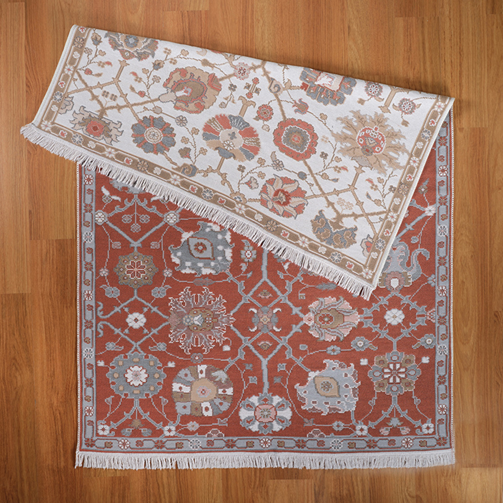 Kaşmir Halı 7/24 Kilim Jüt Alaya 100x200 cm görseli 4