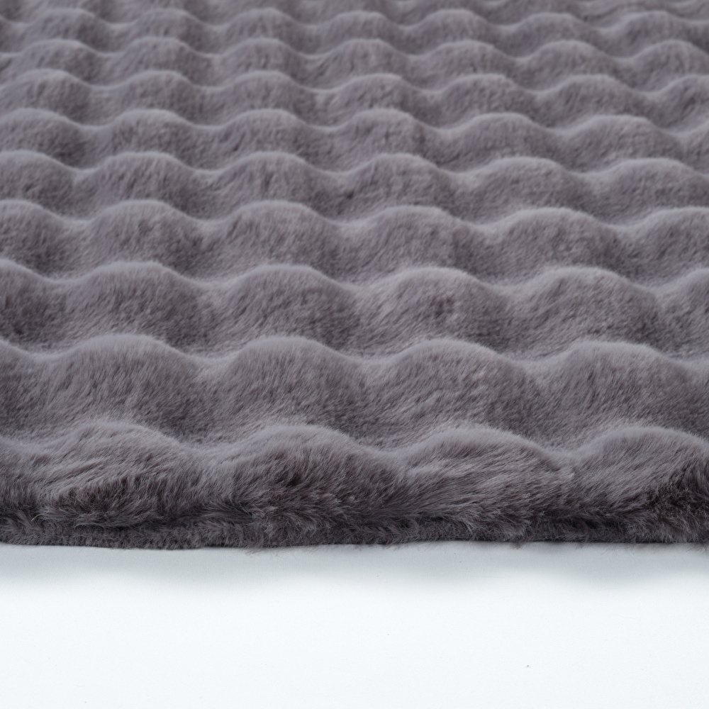 Kaşmir Halı 7/24 Cosy Premium Bubble Antrasit 100x150 cm görseli 4
