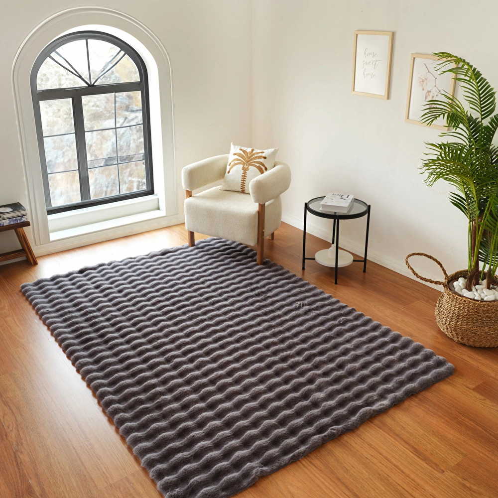 Kaşmir Halı 7/24 Cosy Premium Bubble Antrasit 160x230 cm görseli 1