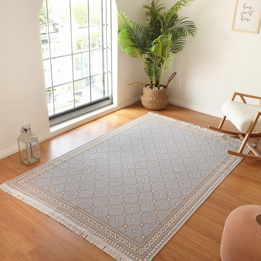 Kaşmir Halı 7/24 Kilim Jüt Freya 155x230 cm görseli 1