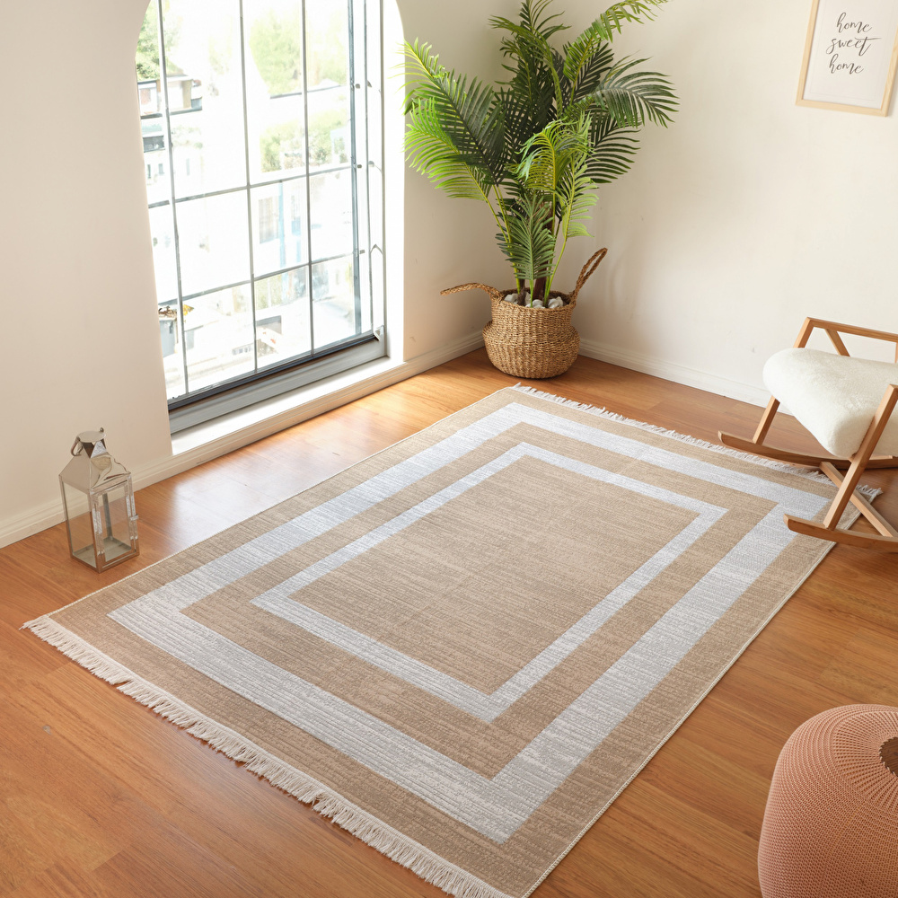 Kaşmir Halı 7/24 Kilim Jüt Aran 80x300 cm görseli 1