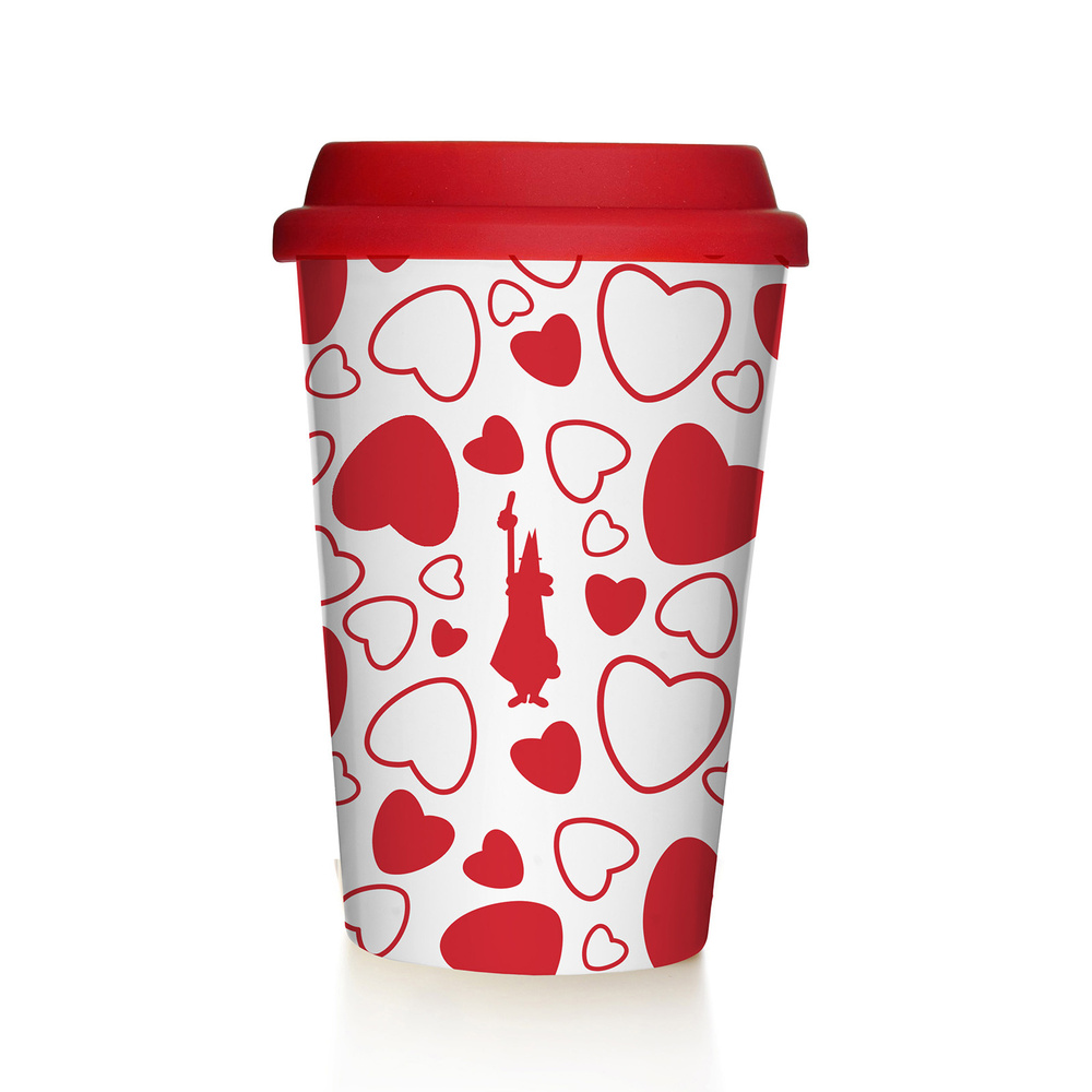 Bialetti Cuore Porselen Take Away Mug Kapaklı görseli 1