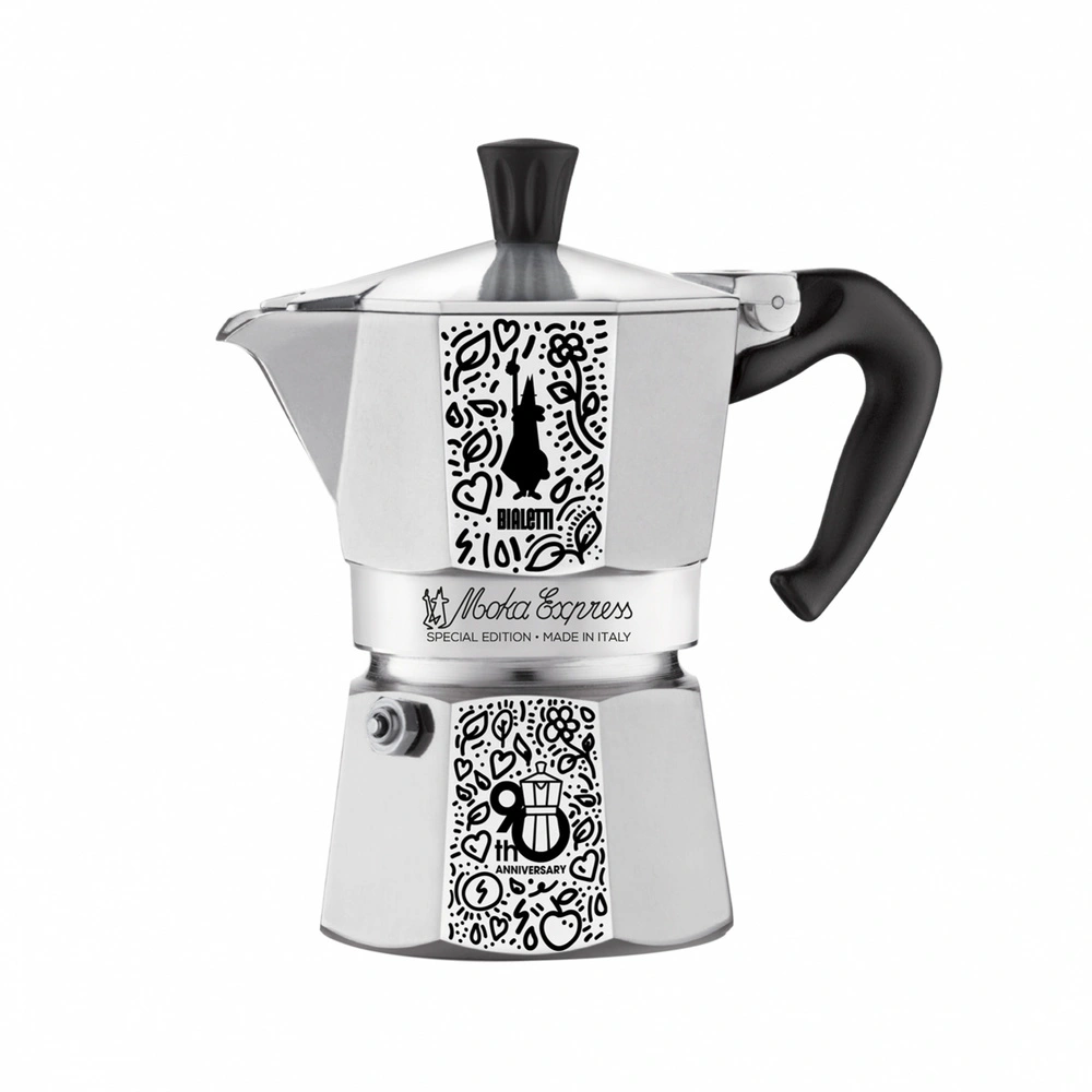 Bialetti Moka Express 3 Cup (90.yılı Dönümü Özel Tasarım) görseli 1