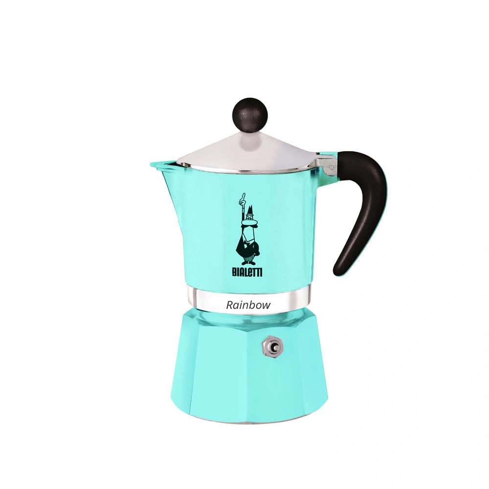 Bialetti Rainbow Mavi Mokapot 3 Cup görseli 1