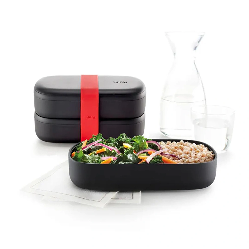 Lekue To Go Saklama Kabı Siyah  görseli 2