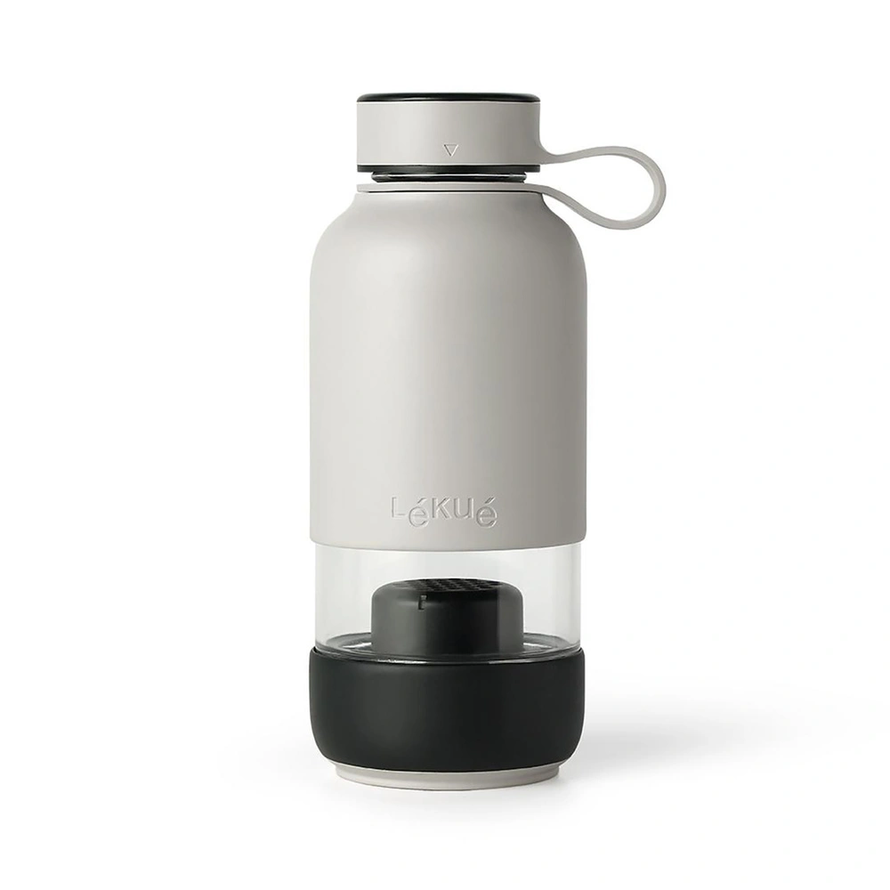 Lekue To Go Filtreli Su Şişesi 600 ml Gri görseli 1