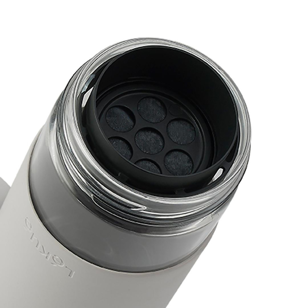 Lekue To Go Filtreli Su Şişesi 600 ml Gri görseli 3