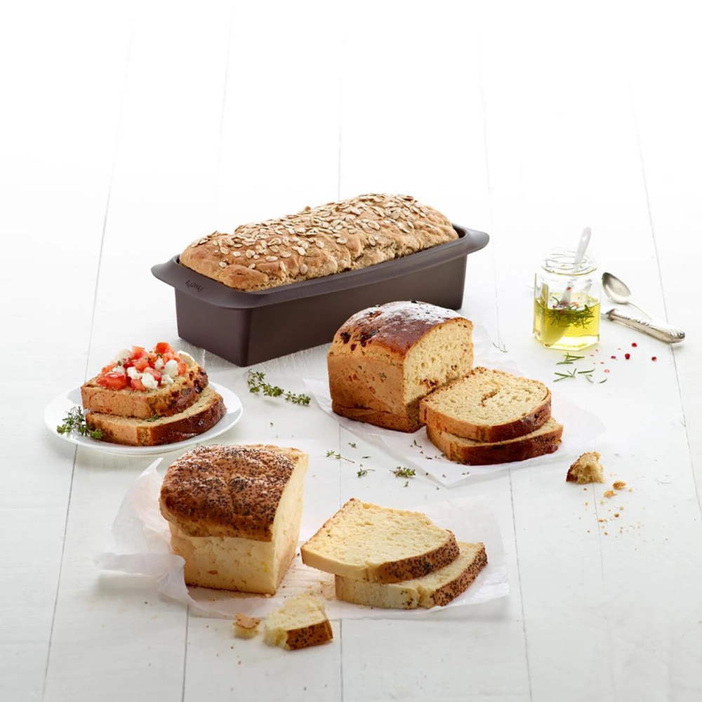 Lekue Silikon Ekmek Kalıbı 25 cm Kahverengi görseli 1