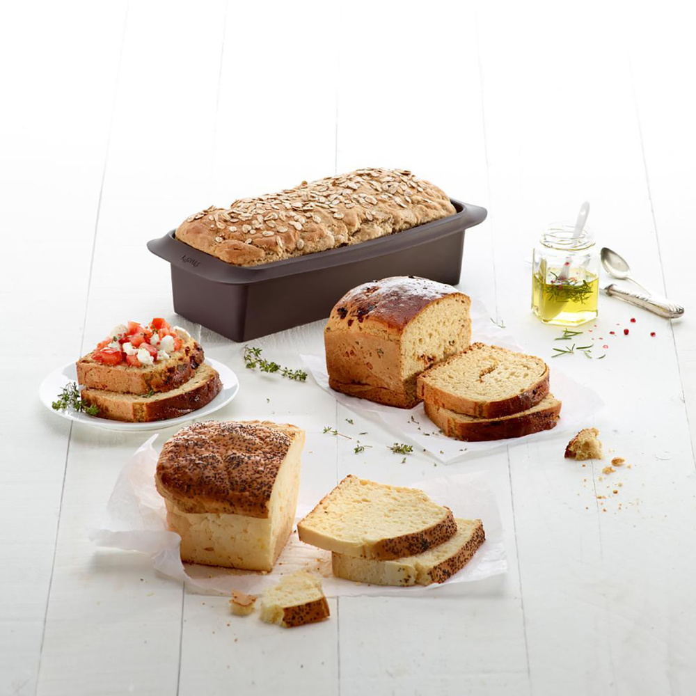 Lekue Silikon Ekmek Kalıbı 28 cm Kahverengi görseli 5