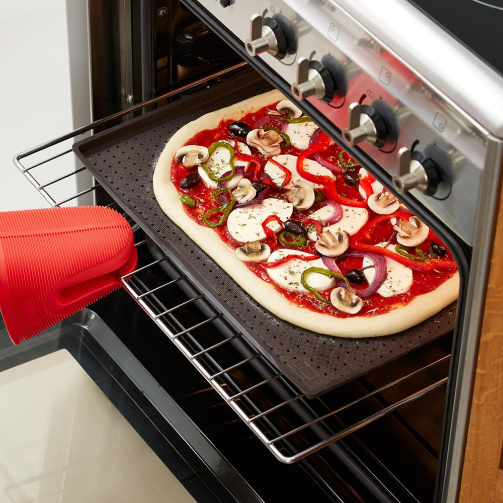 Lekue Pizza Matı 30 cm x 40 cm Kahverengi  görseli 5