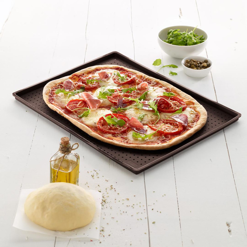 Lekue Pizza Matı 30 cm x 40 cm Kahverengi  görseli 2