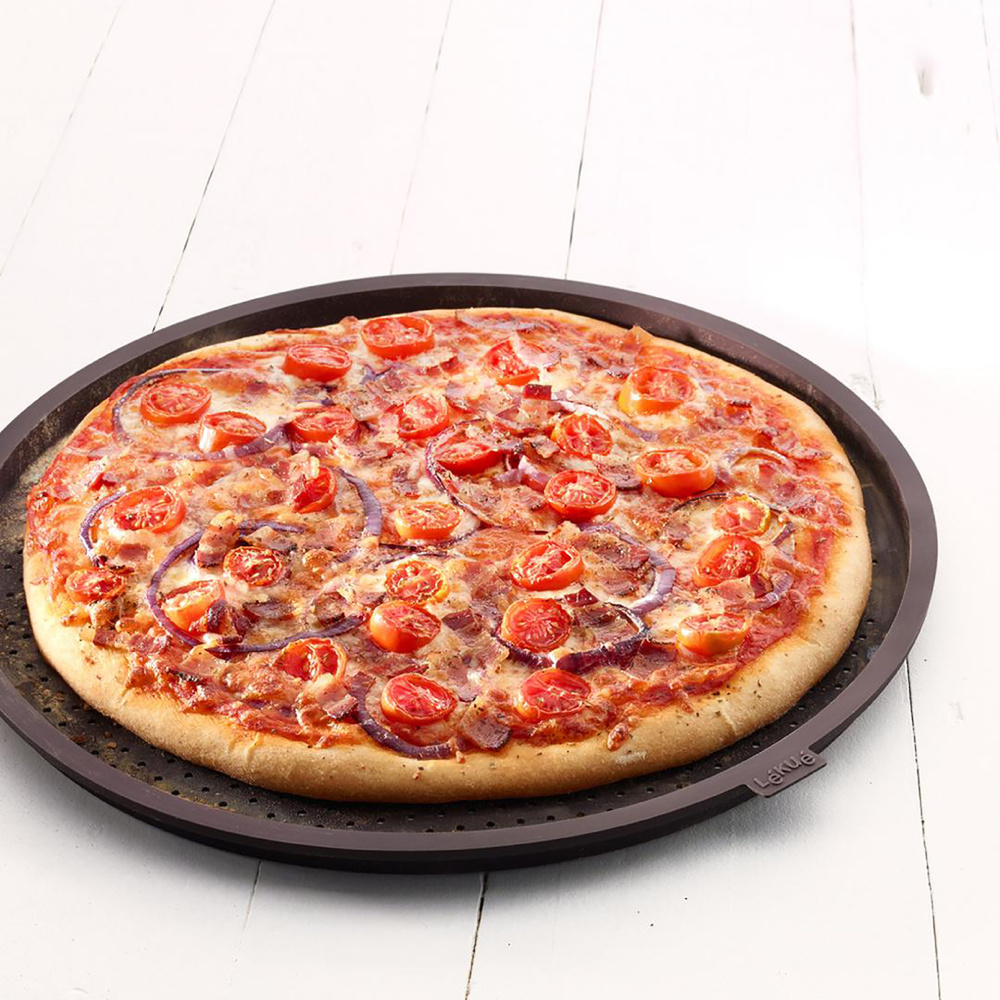Lekue Yuvarlak Pizza Altlığı 36 cm Kahverengi  görseli 5