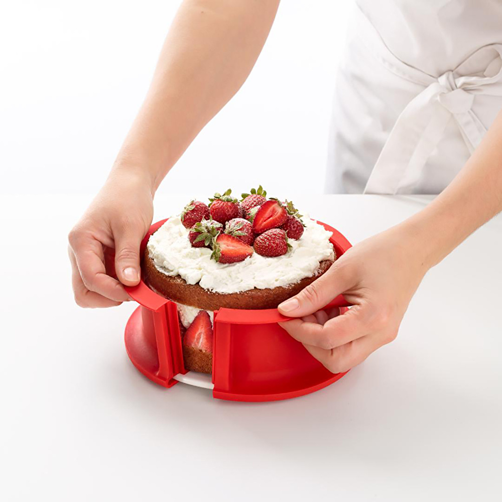 Lekue Silikon Kek Kalıbı 15 cm Kırmızı görseli 1