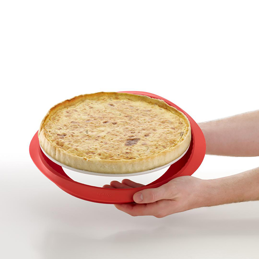 Lekue Silikon Tart Kalıbı 28 cm Kırmızı görseli 3
