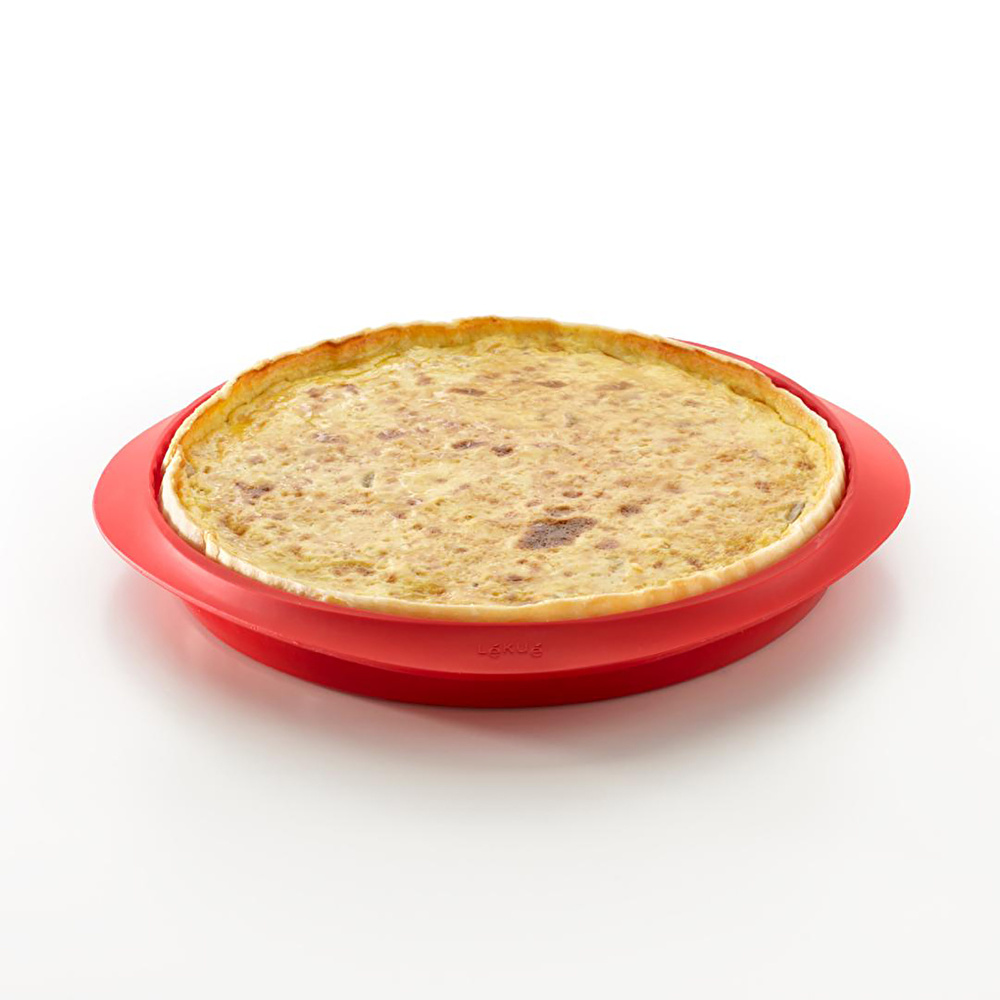 Lekue Silikon Tart Kalıbı 28 cm Kırmızı görseli 2