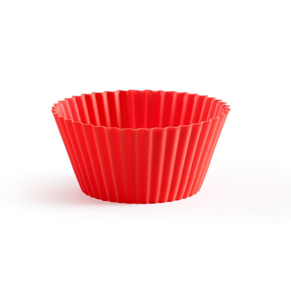Lekue 12’li Silikon Muffin Kalıbı 7 cm Kırmızı  görseli 1