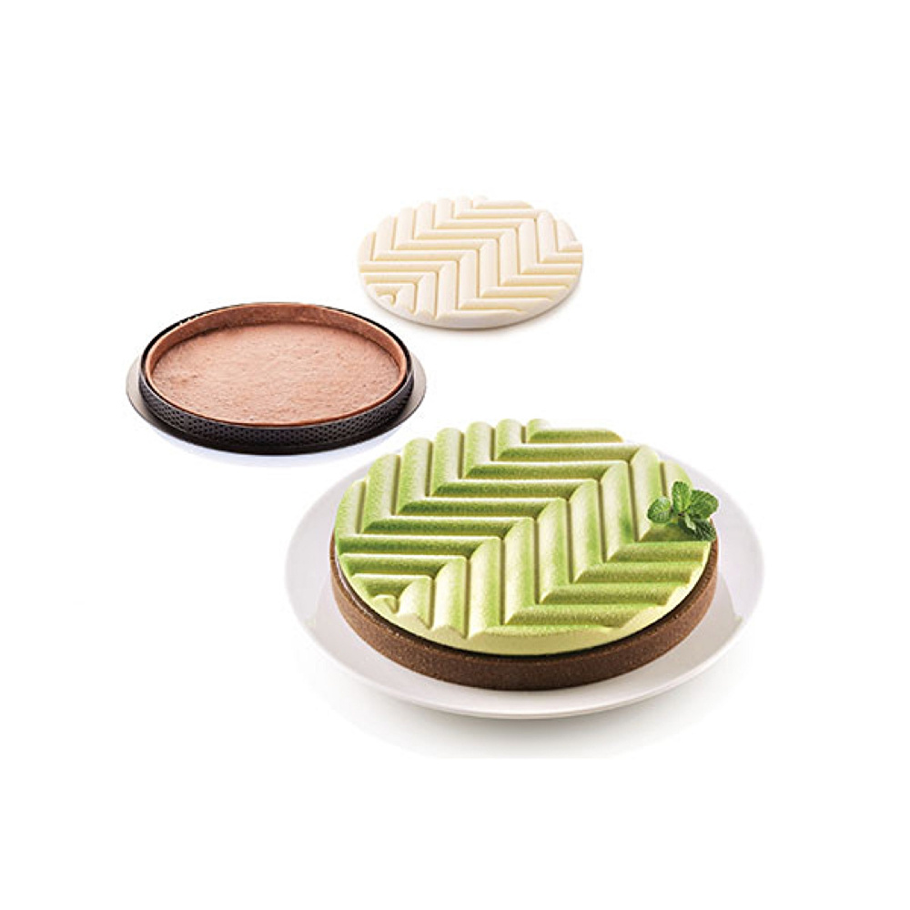 Silikomart Kit Tartegrafique Set Ring - Set Silikon Tart Kalıbı görseli 2