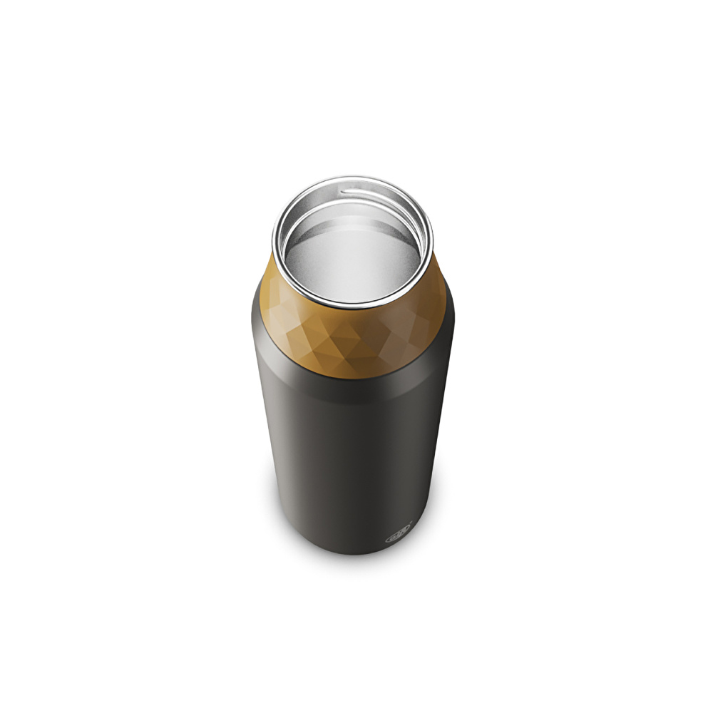 Alfi Bottle Endless Caviar Paslanmaz Çelik Şişe Mat Siyah ve Hardal  görseli 4