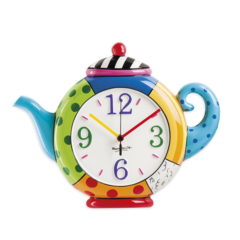 Egan Italy Britto Çaydanlık Duvar Saati 32 cm x 26 cm görseli 1