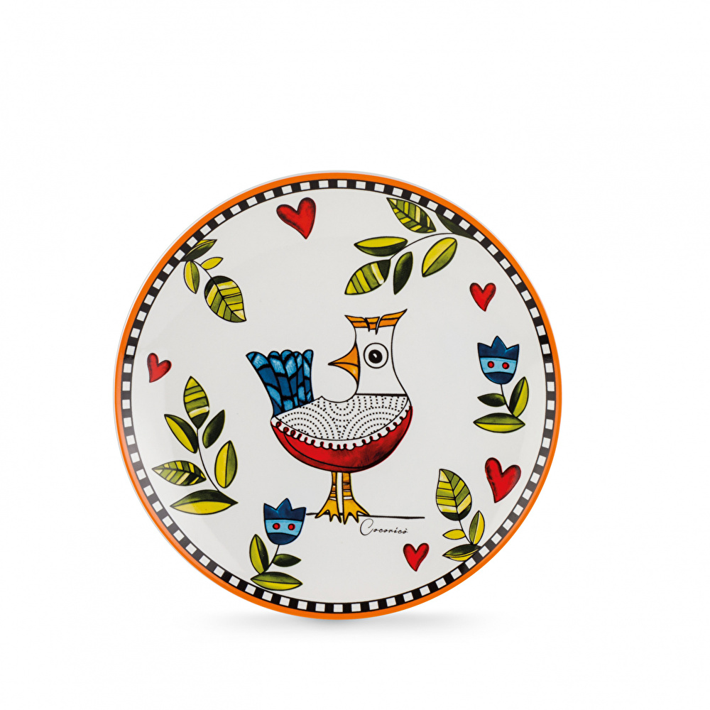 Egan Italy Cocoricò 6'lı Tatlı Tabağı 19 cm Turuncu görseli 1