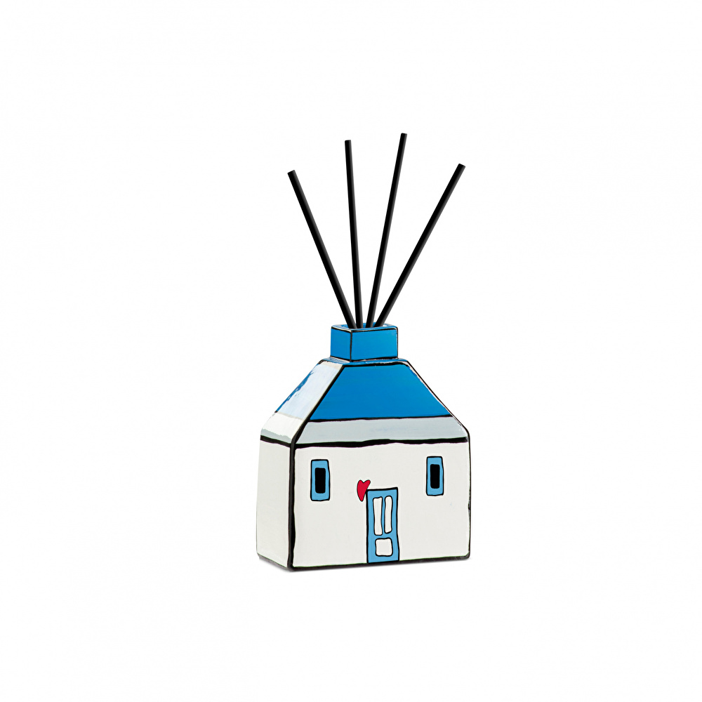 Egan Italy Le Casette Çubuklu Koku Difüzörü 11 cm x 13 cm Mavi görseli 1
