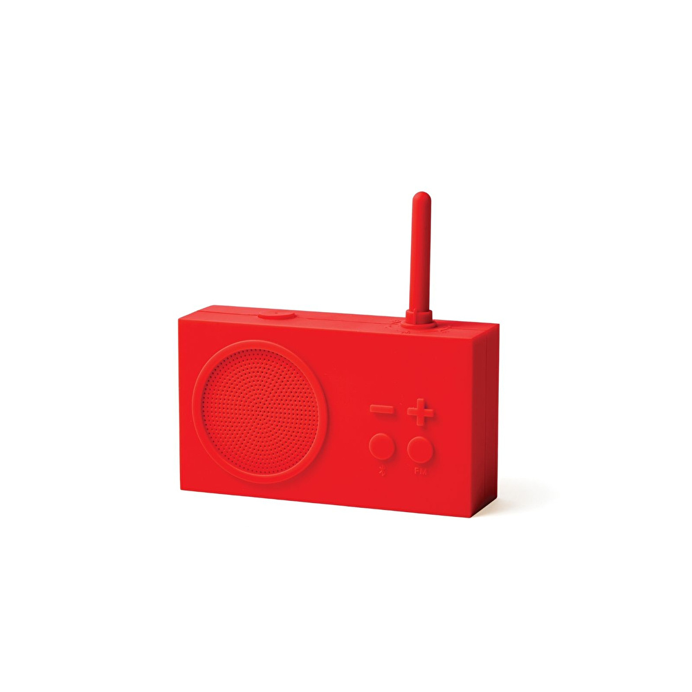 Lexon Tykho 3 Radyo ve Bluetooth Hoparlör 14 cm x 4,5 cm x 8,1 cm Kırmızı görseli 1