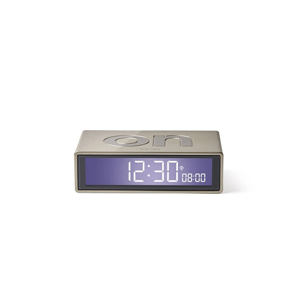 Lexon Flip Plus Alarm Saat 10,5x6,5x2,9 cm Altın görseli 1
