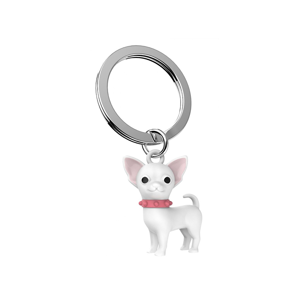Metalmorphose Chihuahua Köpek Anahtarlık Beyaz görseli 1