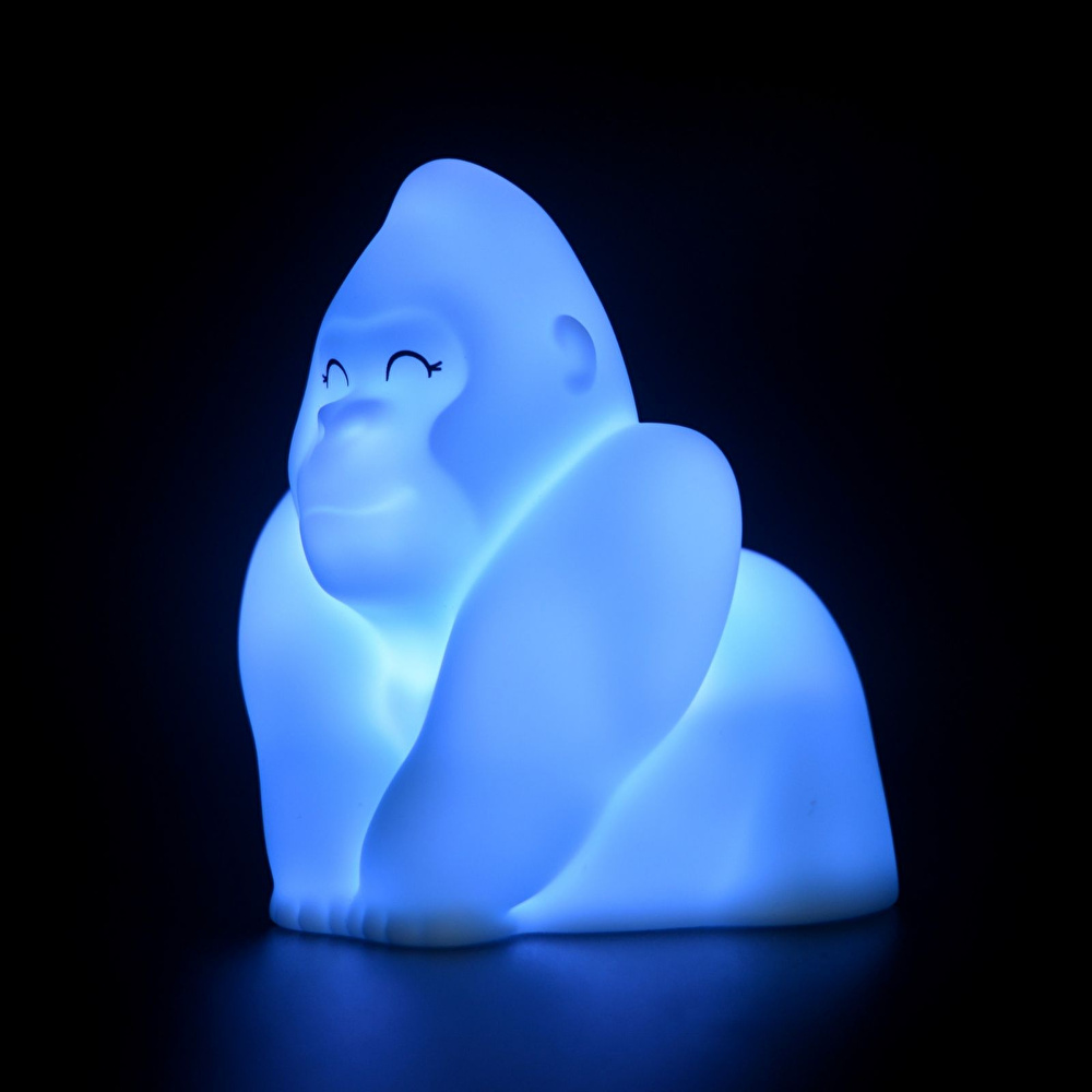 Dhink Baby Goril Gece Lambası 7x8x10 cm Mavi görseli 1