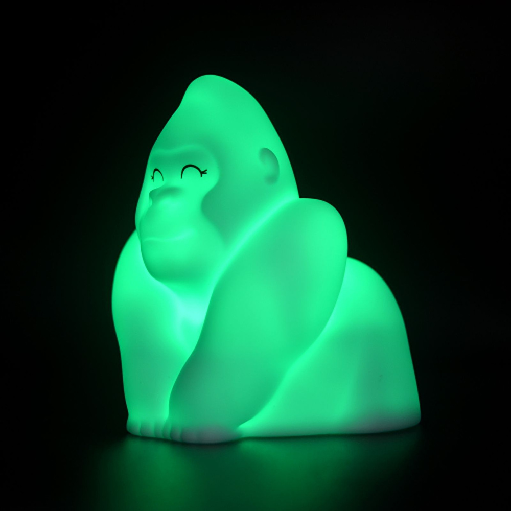 Dhink Baby Goril Gece Lambası 7x8x10 cm Mavi görseli 9