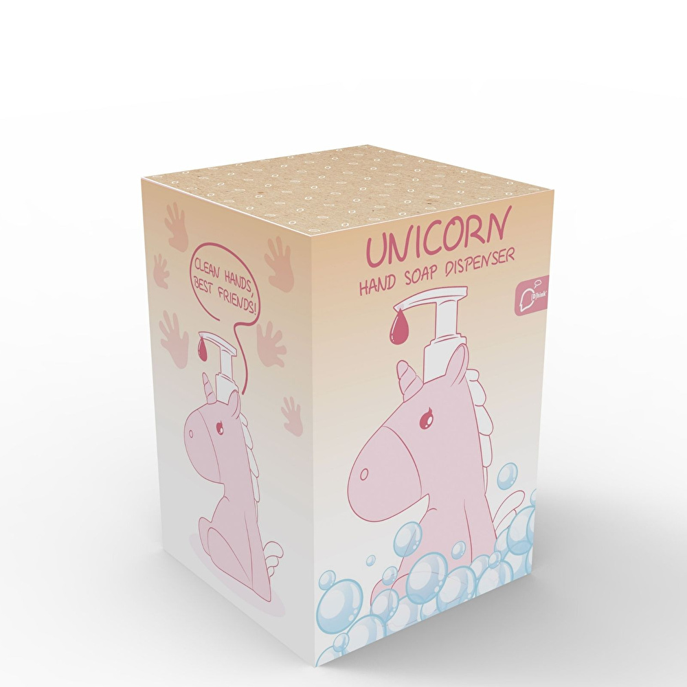 Dhink Unicorn Sıvı Sabunluk 13 cm x 10 cm x 17 cm Pembe görseli 3