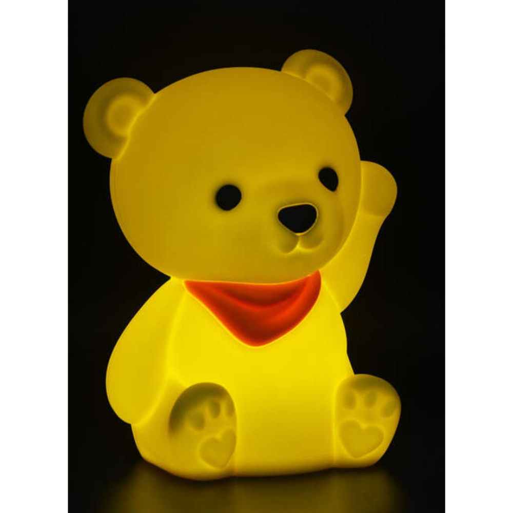Dhink Ayıcık Silikon Gece Lambası 15x12x9 cm Sarı görseli 1