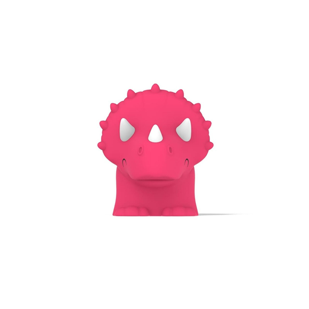 Dhink Triceratops Silikon Gece Lambası 14x12x17 cm Pembe görseli 4