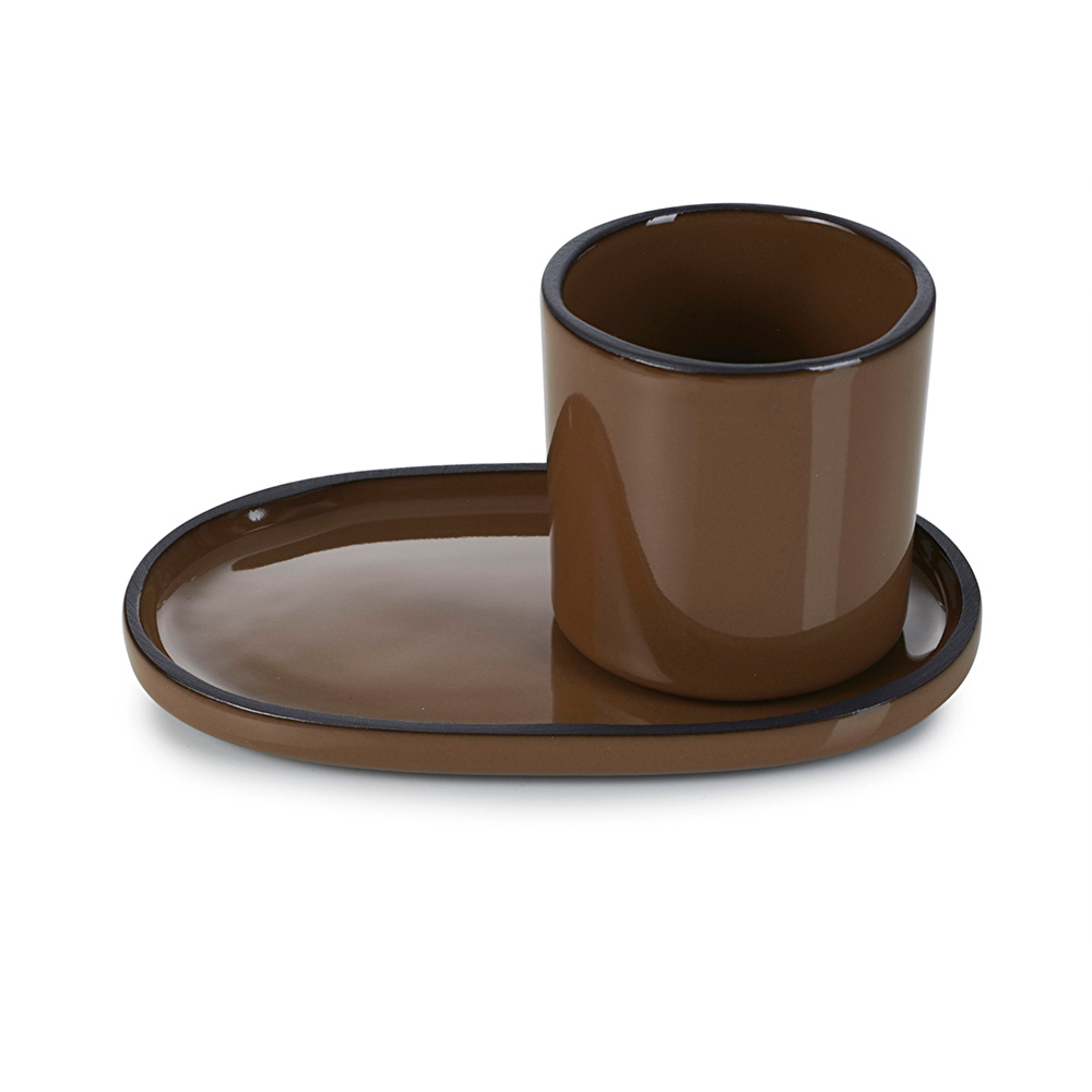 Revol Caractere Kupa 80 ml Kahverengi görseli 2
