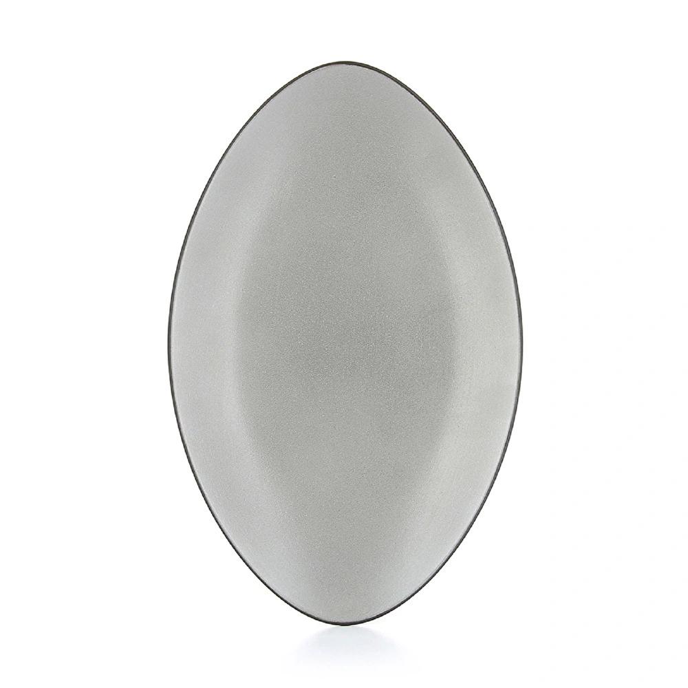 Revol Equinoxe Oval Tabak 35 cm x 22,3 cm Gri görseli 1