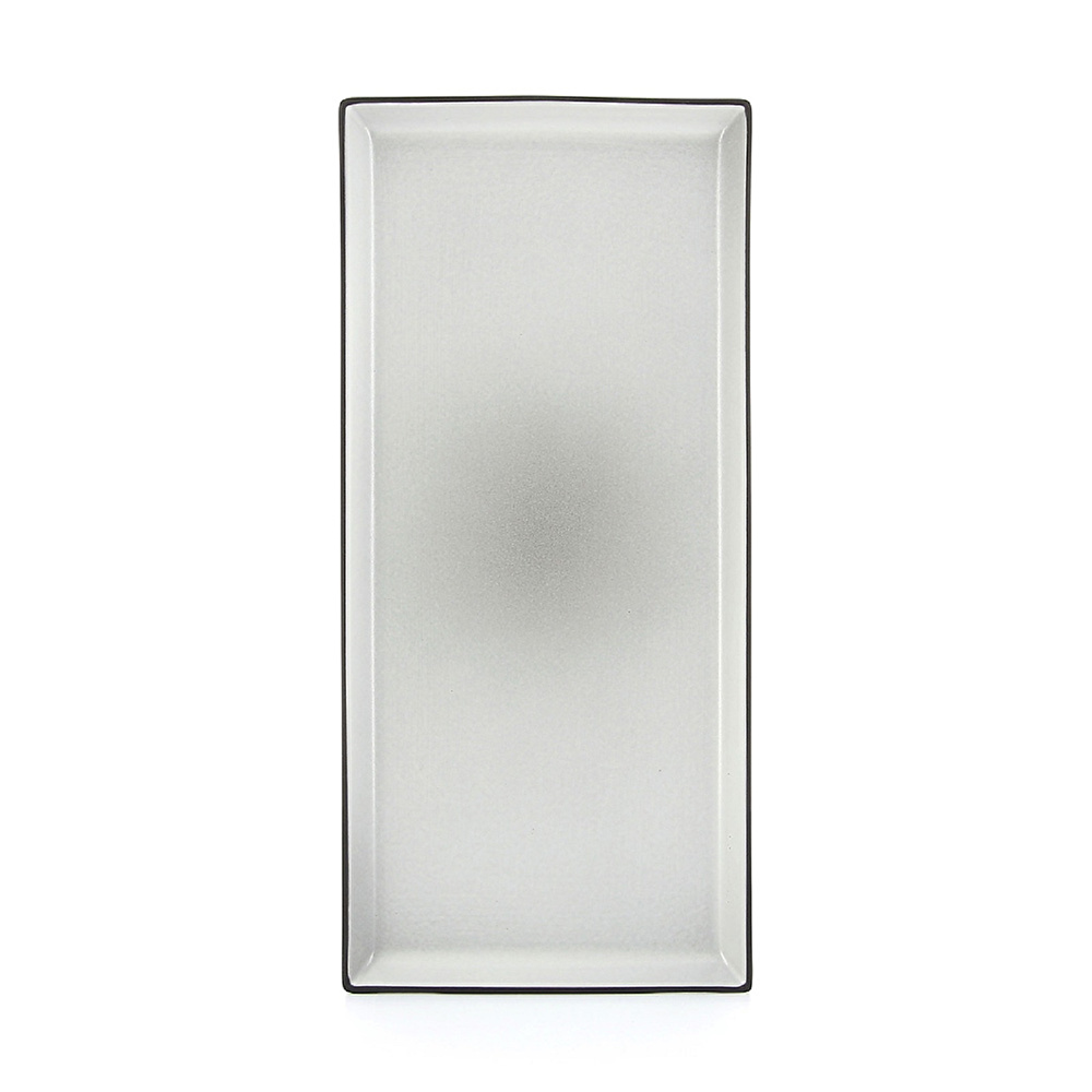 Revol Equinoxe Dikdörtgen Tabak 32,5 cm x 15 cm Gri görseli 1