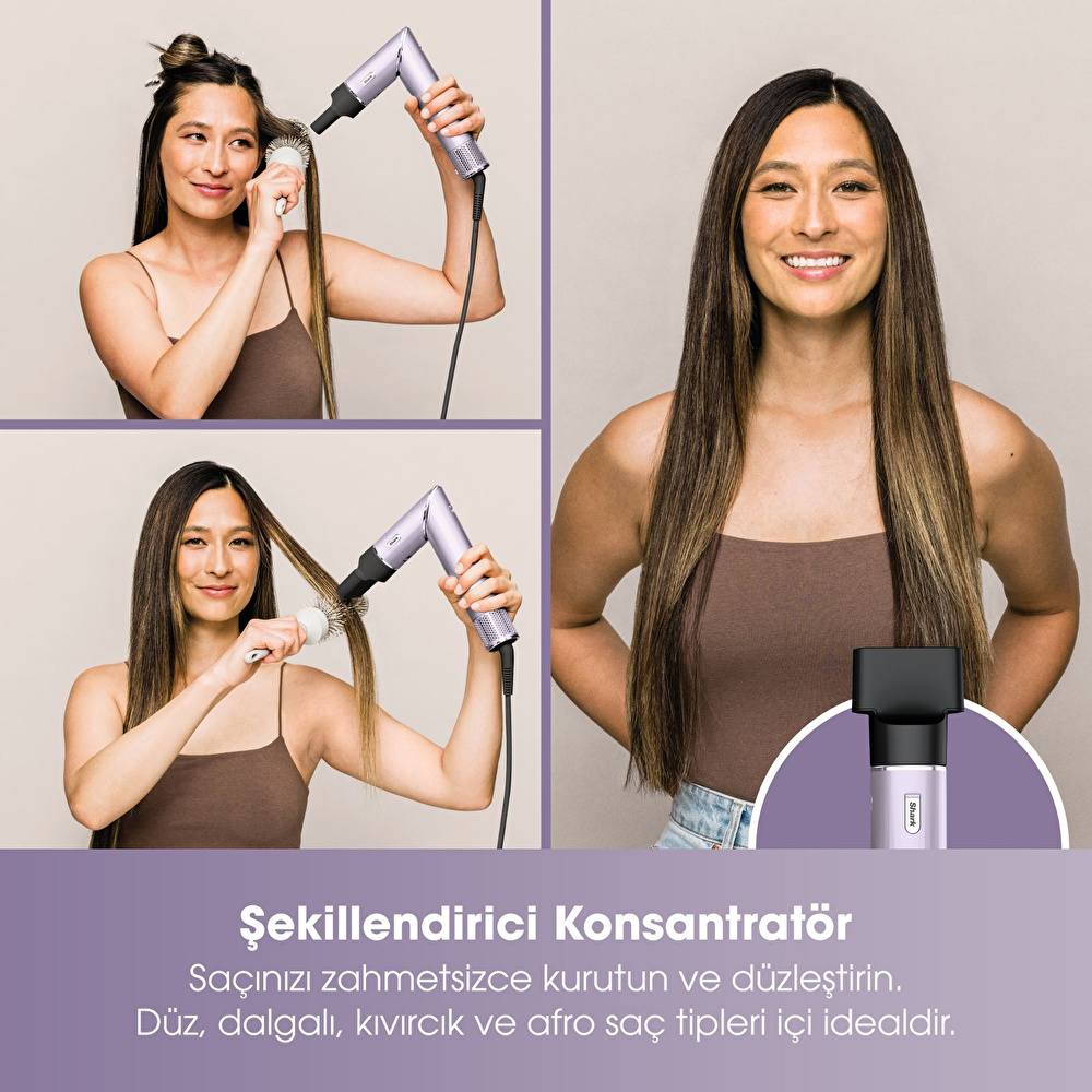 Shark FlexStyle 5-in-1 Air Styler and Hair Dryer with Storage Case - Lila görseli 4